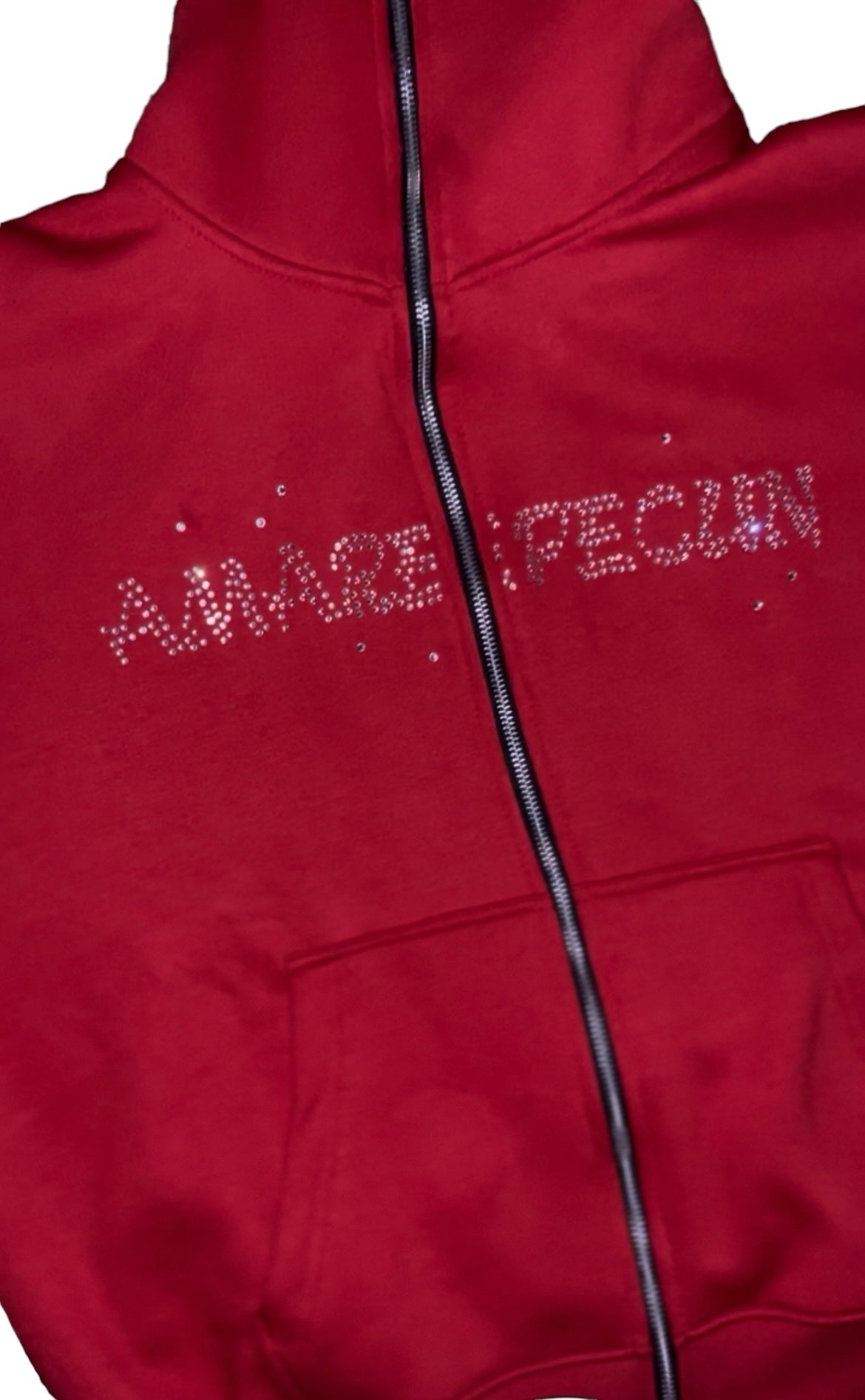 Red rhinestone hoodie